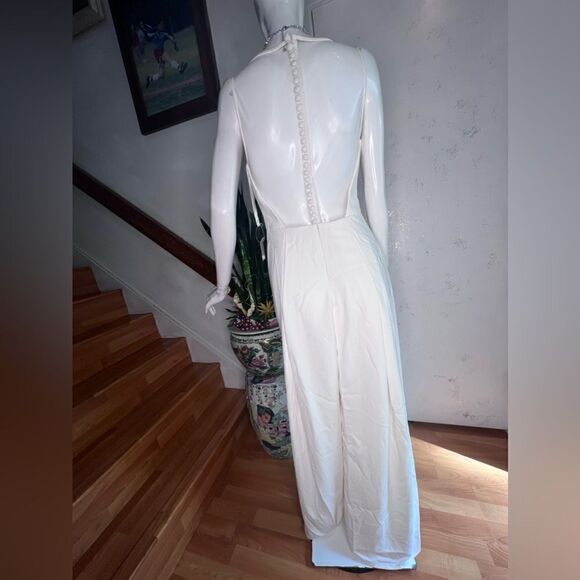 New Amsale LW136 - Sheer back Jumpsuit/size 4 new - Picture 6 of 7